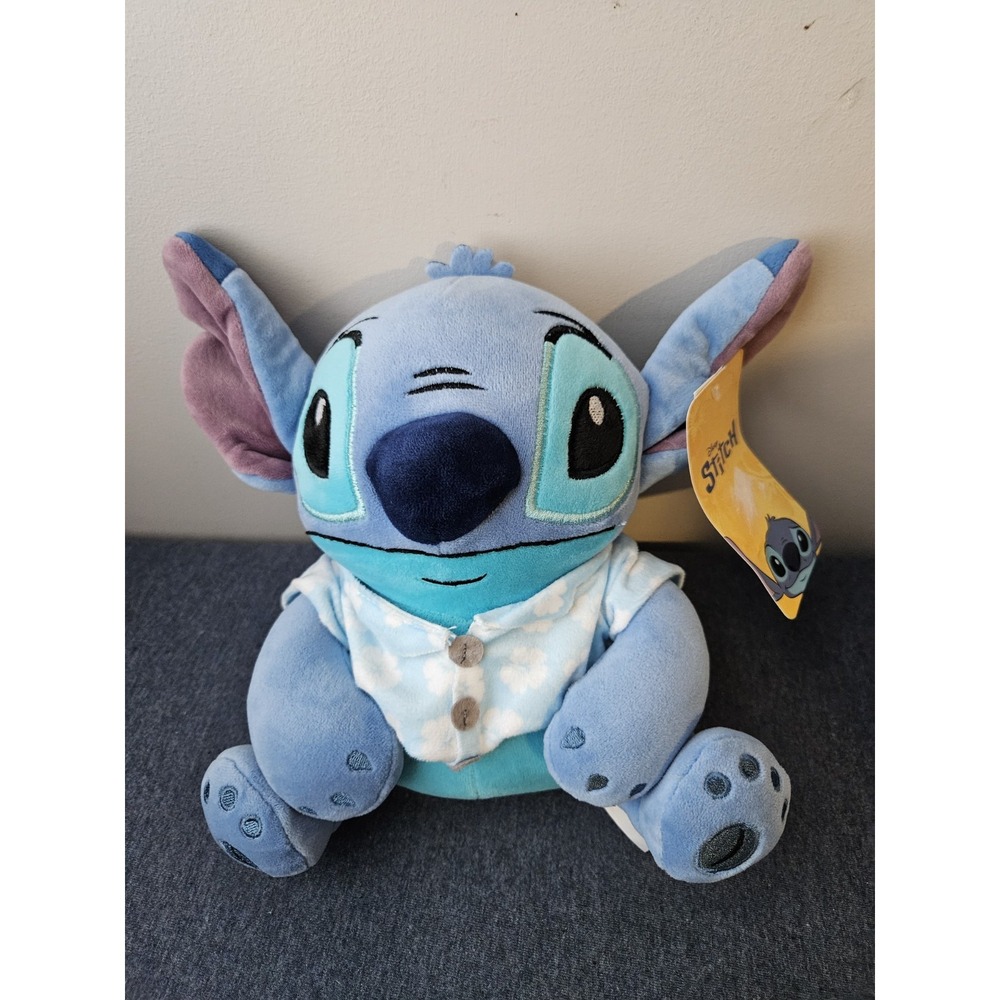 Disney Lilo & Stitch Hawaiian Shirt BLUE 9" Plush‎ Stuffed Animal BRAND NEW